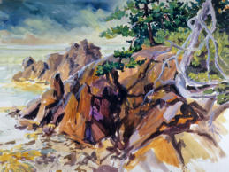 Deep Cove, acrylic on paper, 2007