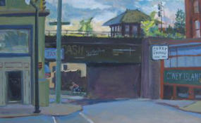 Coney Island Texas Lunch, acrylic/paper/ 2008